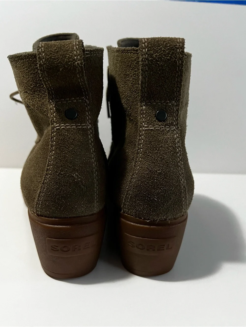 Sorel Toronto Lace Waterproof Suede Wedge Brown Comfort Outdoor Ankle Boots